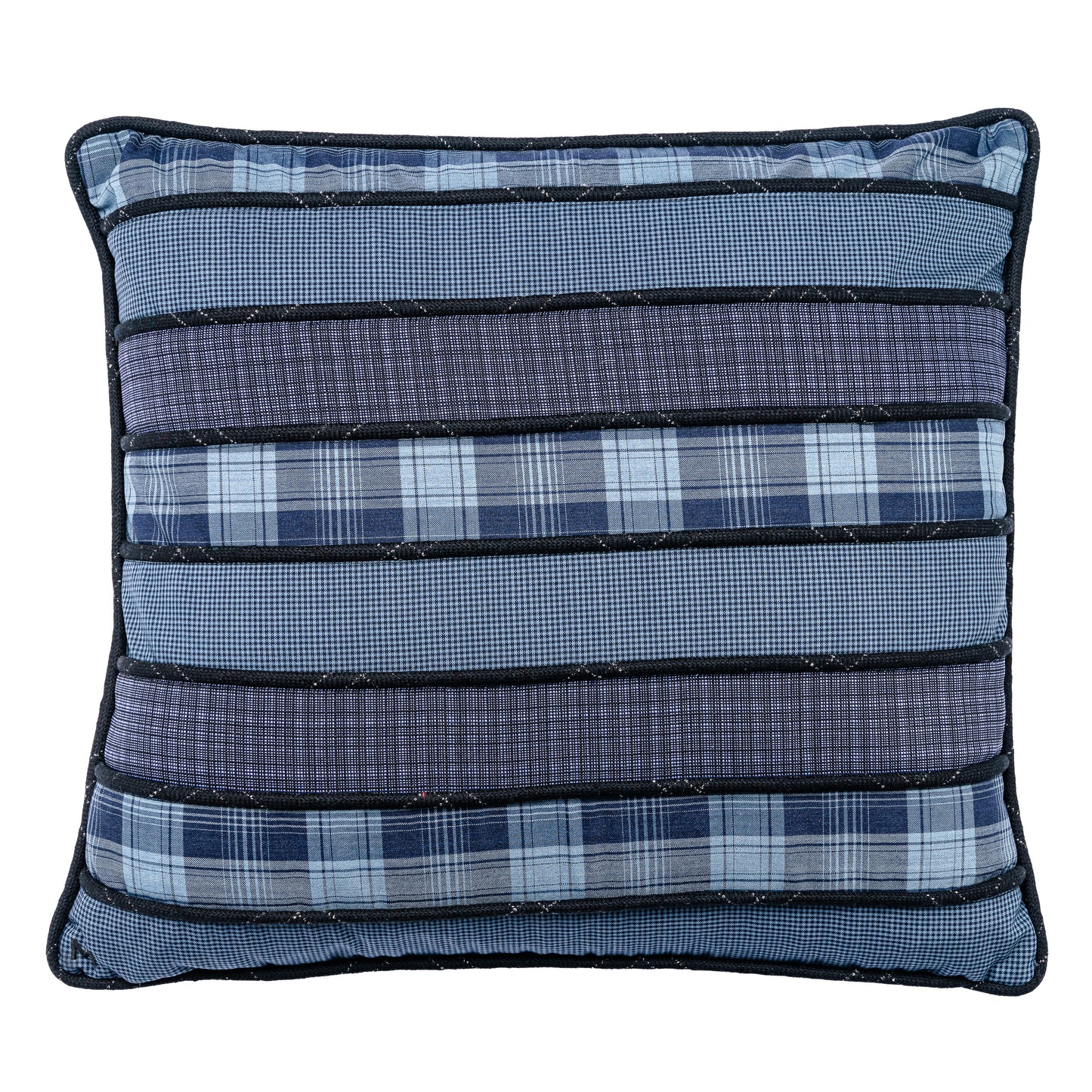 Multi Stripe Pillow Blue 18" x 18"