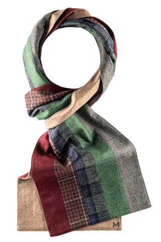 Brady - Margo Petitti Stripe,Scarves,patchwork - scarf 