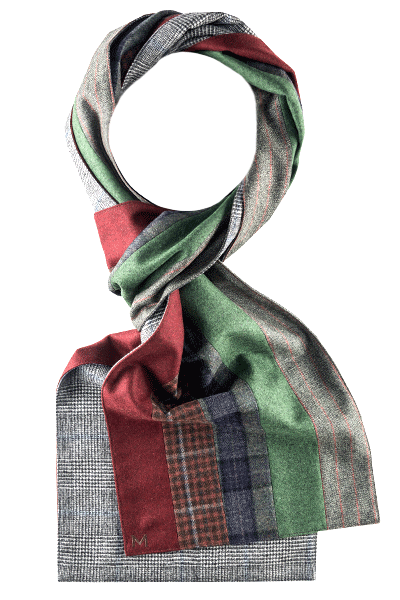 Simon - Margo Petitti Stripe,Scarves,patchwork - scarf 