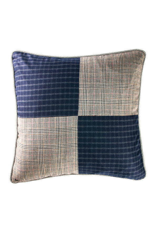 Navy Quadrant 17" x 17" - Margo Petitti Pillows - scarf 